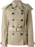 Burberry Brit Short Hooded Trench Coat