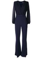 Max Mara Crossover Georgette Jumpsuit - Blue