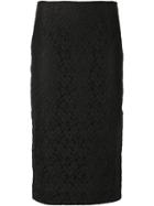 Derek Lam 10 Crosby Lace Pencil Skirt, Women's, Size: 8, Black, Cotton/spandex/elastane