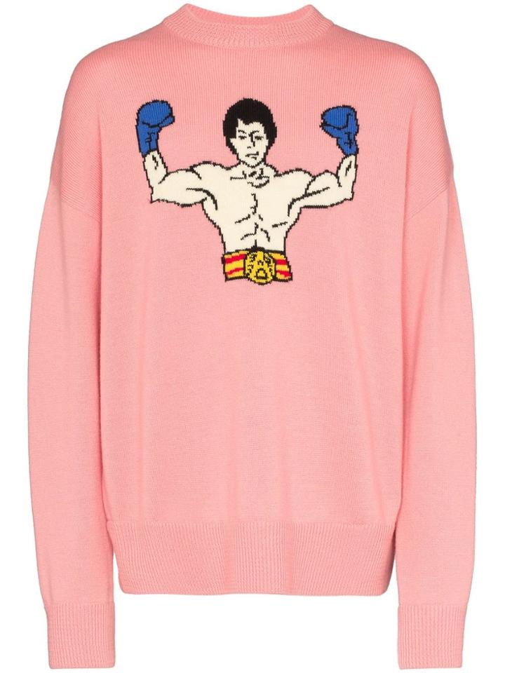Ader Error Rocky Balboa Knitted Jumper - Pink