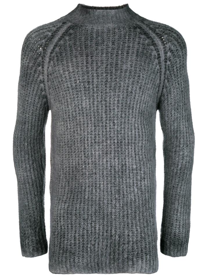 Avant Toi Overdyed Turtleneck Sweater - Grey
