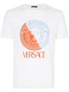 Versace Medusa Logo Printed T-shirt - White