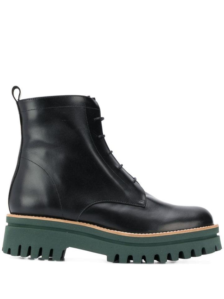 Paloma Barceló Paloma Barceló Anine Black/green Leather/leather/rubber