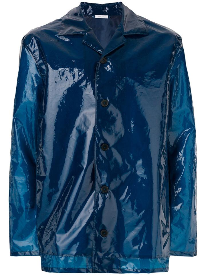 Jil Sander Straight-fit Button Up Coat - Blue