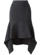 Marni Asymmetric Flared Midi Skirt - Grey