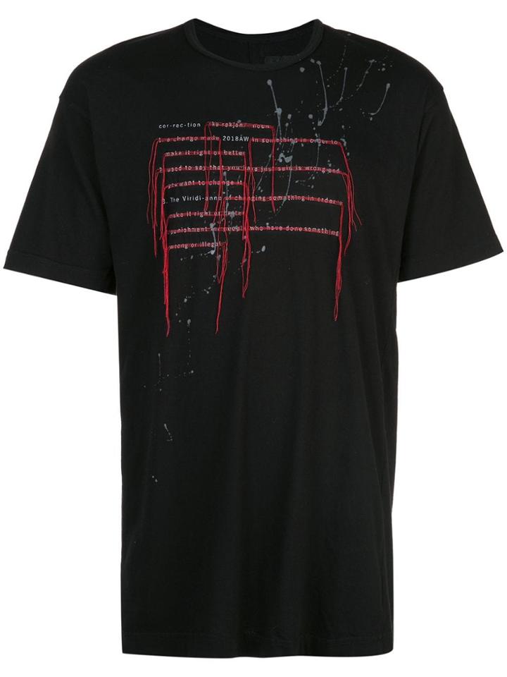The Viridi-anne 'cor-rec-tion' T-shirt - Black