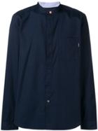 Ps Paul Smith Band Collar Shirt - Blue