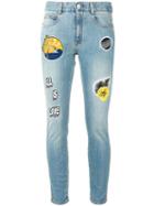 Stella Mccartney Patch Skinny Jeans, Women's, Size: 29, Blue, Cotton/spandex/elastane/polyester