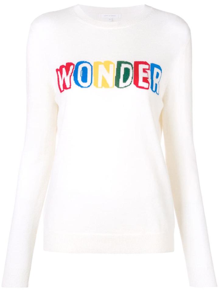 Chinti & Parker Slogan Long-sleeve Sweater - White