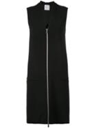 Rosetta Getty Zipper Front Shift Dress - Black