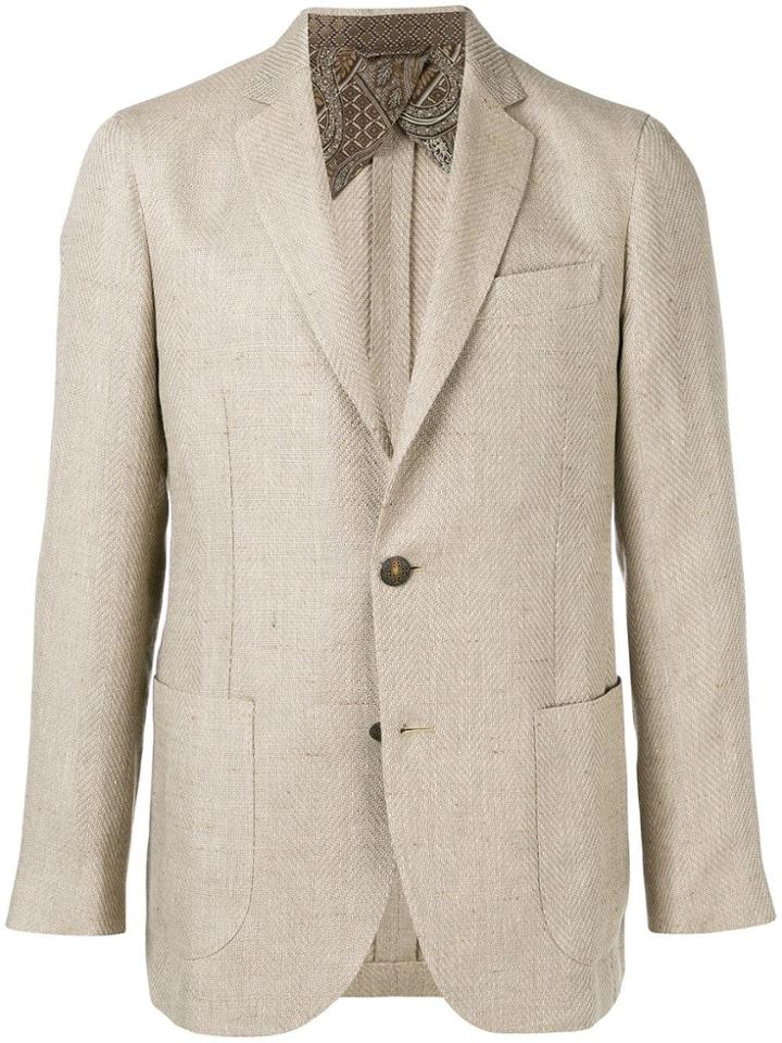 Etro Single Breasted Blazer - Neutrals