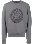 Versace Front Logo Sweatshirt - Grey