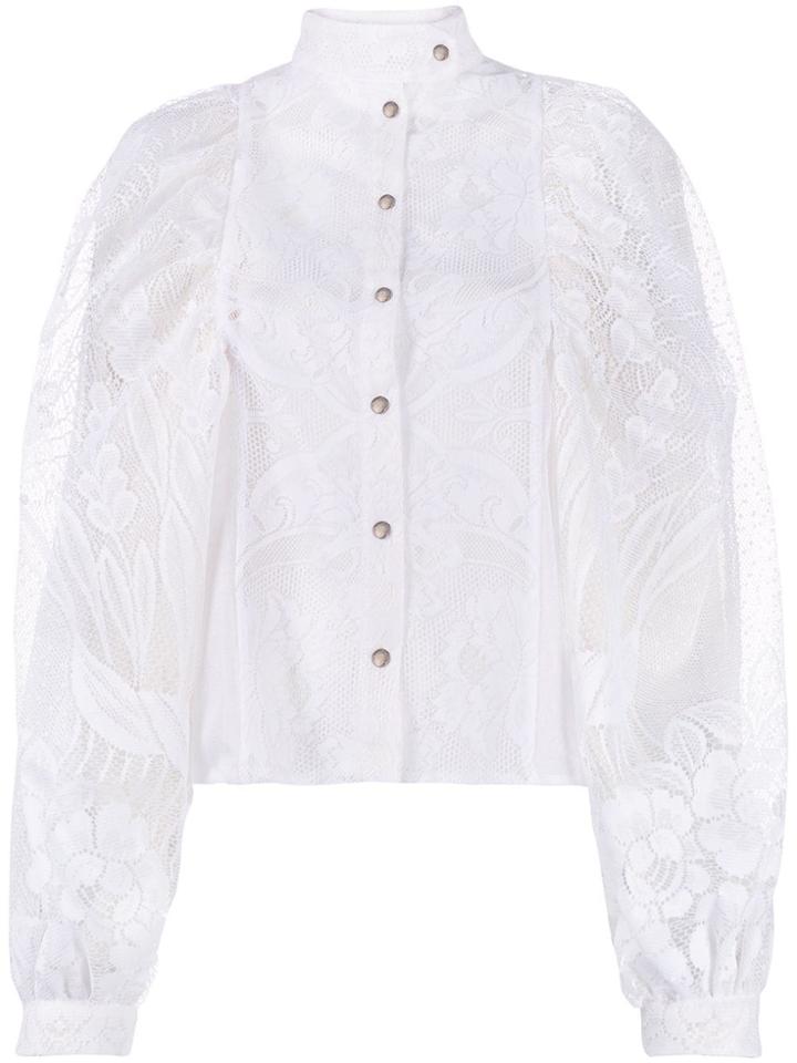 Chopova Lowena Oversized Lace Blouse - Neutrals