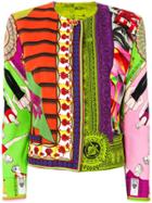 Versace Vintage Abstract Print Cropped Jacket - Multicolour