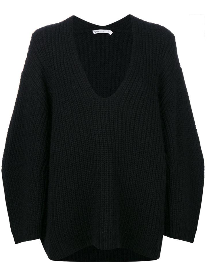 T By Alexander Wang Oversized Jumper - Black