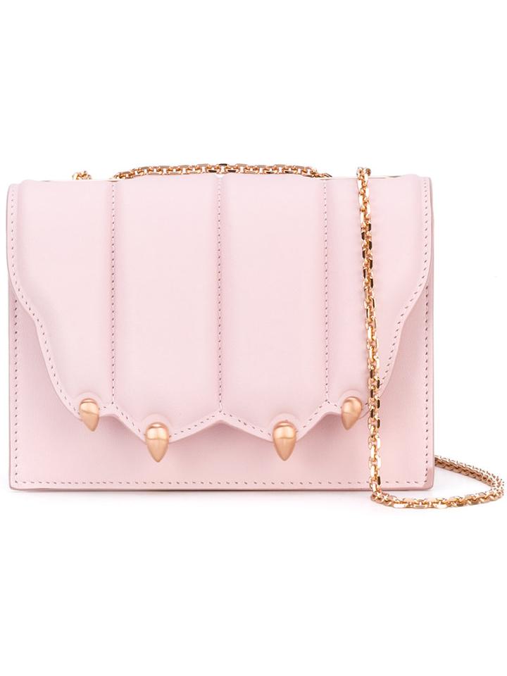 Marco De Vincenzo - Pawl Shoulder Bag - Women - Calf Leather - One Size, Pink/purple, Calf Leather