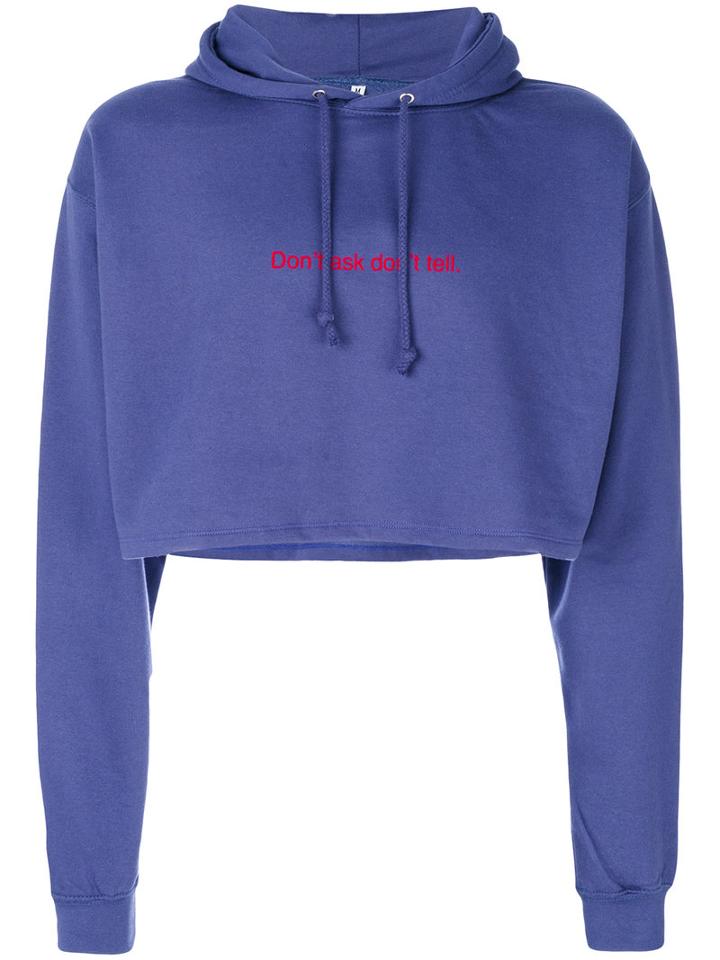 F.a.m.t. - Cropped Hoodie - Unisex - Cotton - M, Blue, Cotton