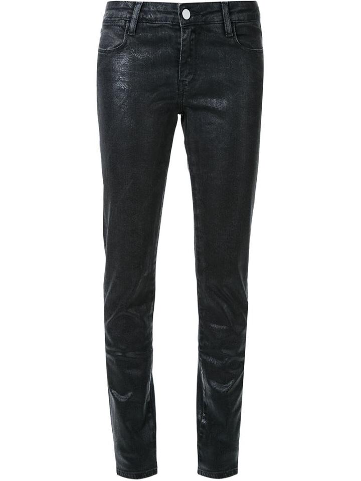 Brocken Bow Snakeskin Print Skinny Jeans, Women's, Size: 32, Black, Cotton/polyester/spandex/elastane