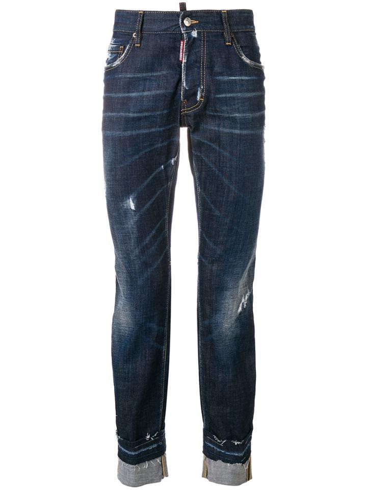 Dsquared2 City Biker Distressed Jeans - Blue