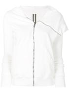 Rick Owens Drkshdw Asymmetric Zip Jumper - White