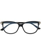 Cartier Panthère Rectangular Frame Glasses - Black