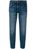 Current/elliott Cropped Fitted Jeans - Blue