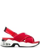 Karl Lagerfeld Cross Strap Sporty Sandals - Red