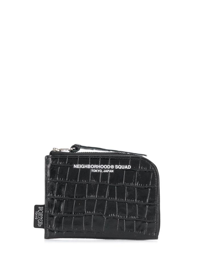Neighborhood Crocodile Effect Cardholder - Black