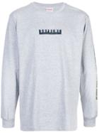 Supreme Logo Print Long-sleeved T-shirt - Grey