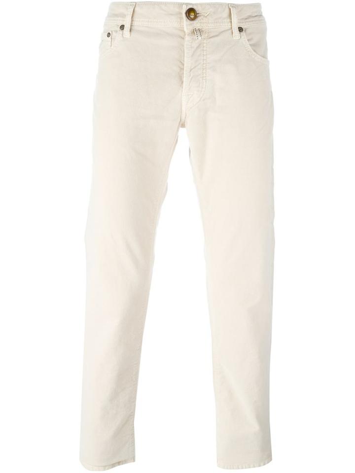 Jacob Cohen Slim Fit Chinos, Men's, Size: 32, Nude/neutrals, Cotton/spandex/elastane