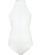 Jonathan Simkhai - Halter Lace One Piece - Women - Polyamide/spandex/elastane - L, Women's, White, Polyamide/spandex/elastane