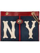 Gucci Large Tote With Ny Yankees&trade; Patch - Blue