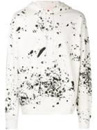 Oamc Paint Splatter Print Hoodie - White