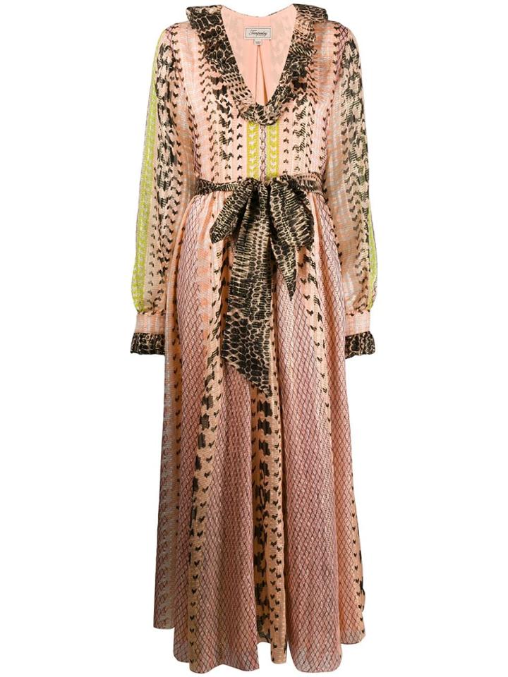 Temperley London Delilah Multi-patterned Dress - Neutrals