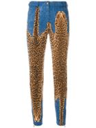 Christian Dior Vintage Leopard Print Skinny Jeans - Blue