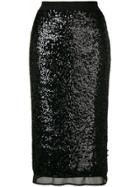 Semicouture Sequin Pencil Skirt - Black