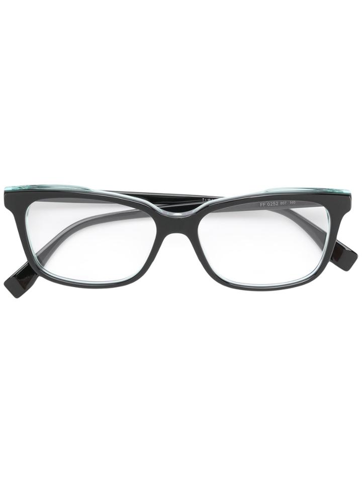 Fendi Eyewear Rectangular Frame Glasses - Black