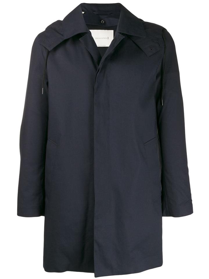 Mackintosh Dunoon Hood Navy Raintec Cotton Short Hooded Coat Gm-1004fd