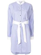 Comme Moi Shirt Midi Dress - Blue