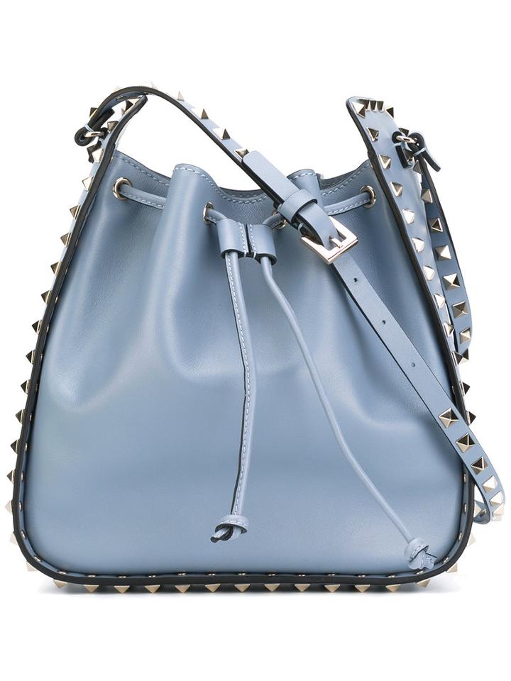 Valentino - Rockstud Bucket Bag - Women - Calf Leather - One Size, Women's, Blue, Calf Leather