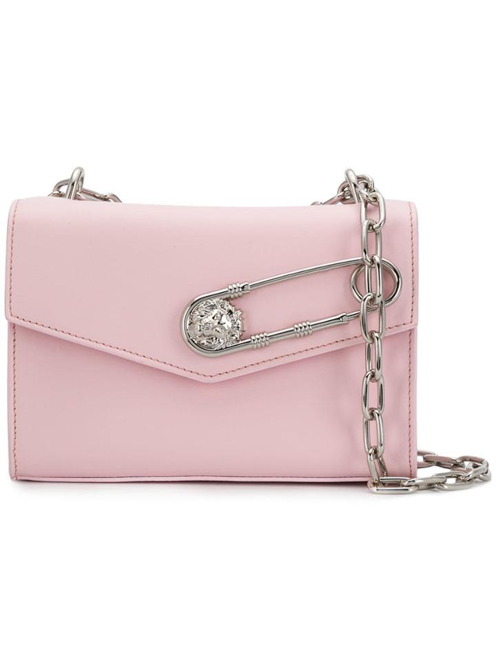 Versus Safety Pin Crossbody Bag - Pink & Purple