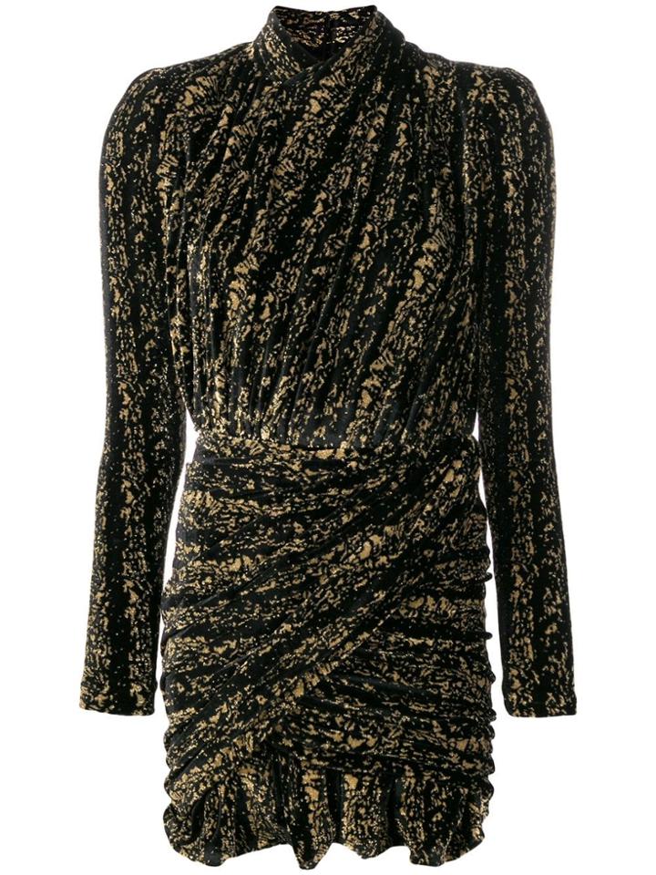 Balenciaga Long-sleeve Draped Dress - Black