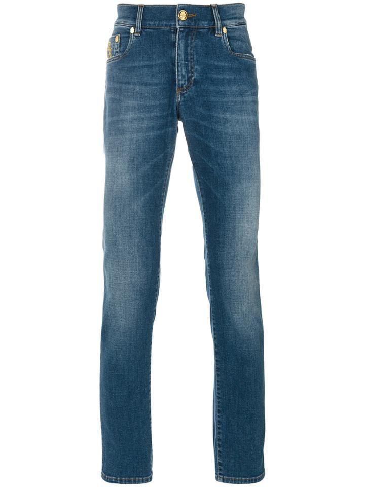 Billionaire Embroidered Jeans - Blue