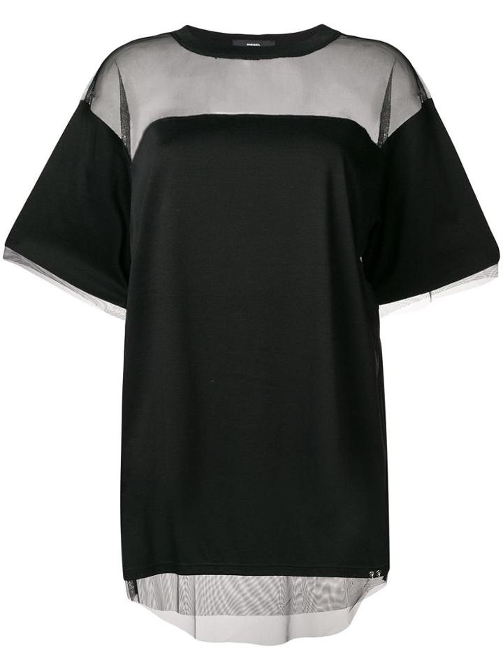 Diesel Sheer Panels Dress - Black