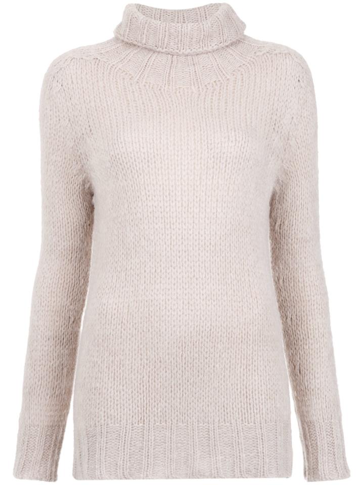 Cecilia Prado Turtle Neck Tricot Blouse - Nude & Neutrals