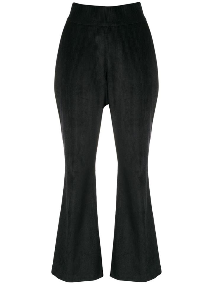Aalto Corduroy Flared Trousers - Black