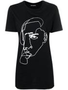 Neil Barrett Embroidered Portrait T-shirt - Black