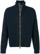 Moncler Zipped Ribbed Sweater - Blue