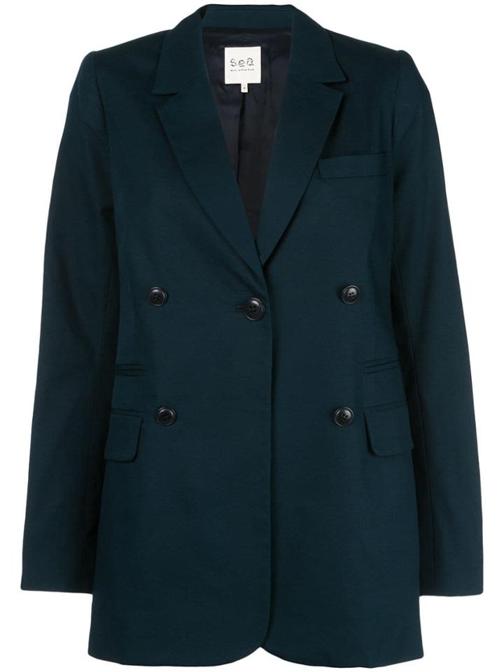 Sea Stevie Single-breasted Blazer - Blue