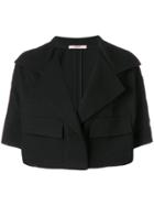 Odeeh Cropped Half Sleeve Jacket - Black